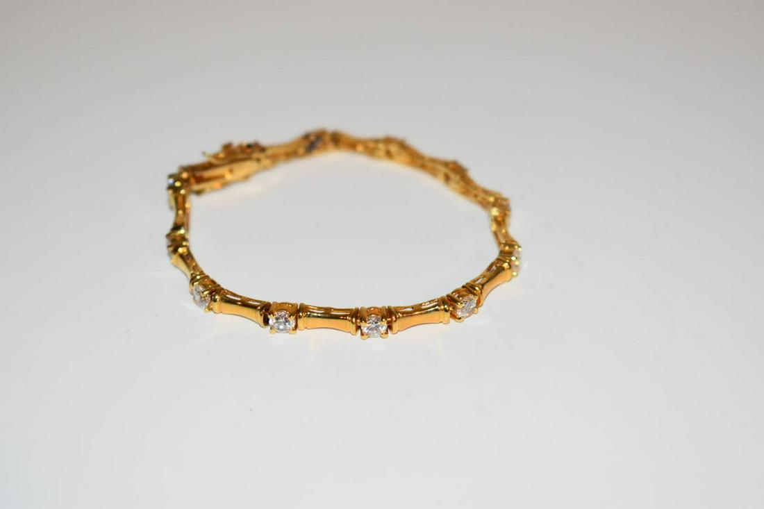 vintage sterling silver rhinestone bracelet 7" (1 of 3)