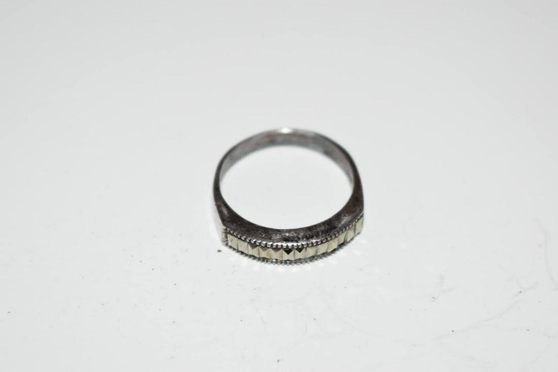 Vintage Sterling Silver Marcasite Ring sz 8.6: Vintage Sterling Silver Marcasite Ring sz 8.6Please view all photos as they are part of the description and condition of this Item, Feel free to contact me with questions or picture requests! Used Ite