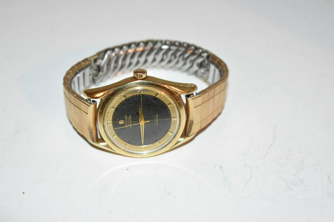 Universal Watch Geneve Polerouter Automatic Microtor black dial Awsome Works Great!!! (1 of 7)