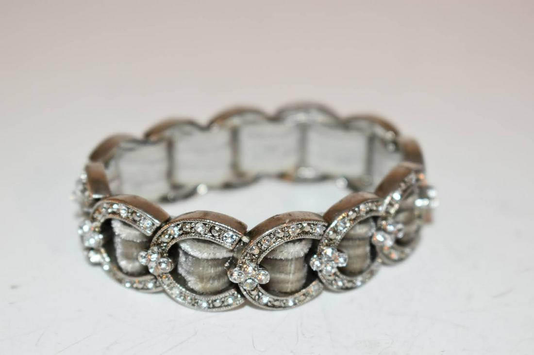 vintage rhinestone bracelet 6" (1 of 3)