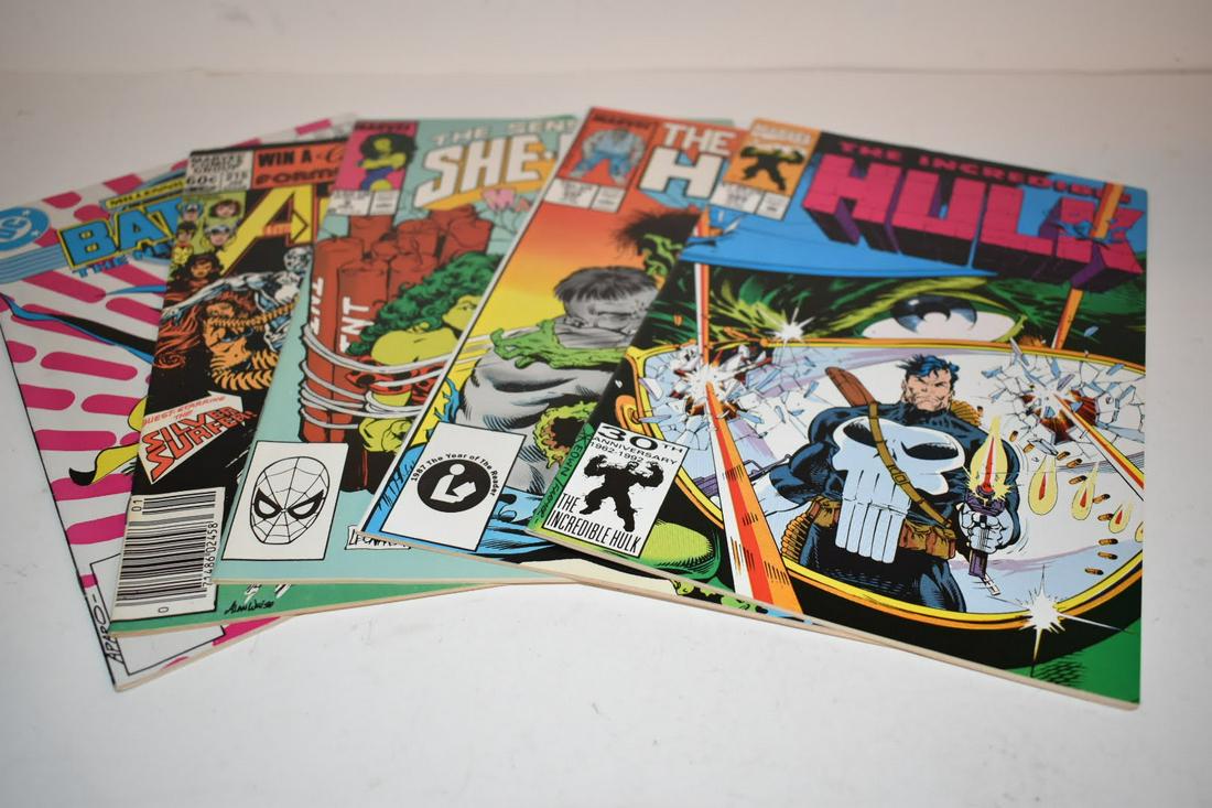 Vintage Lot Of 5 Comic Books Bronze, Silver, Copper: batman 415, avengers 215, she hulk 9, hulk 334, 395 Please view all photos as they are part of the description and condition of this Item, Feel free to contact me with questions or picture requests! U
