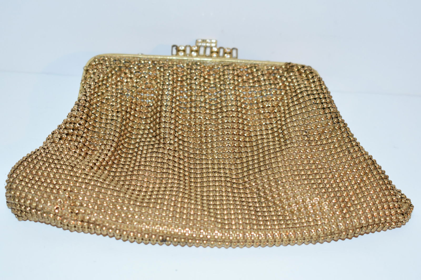 Vintage gold mesh Purse Bag Pouch 8 x 5 inch (1 of 5)