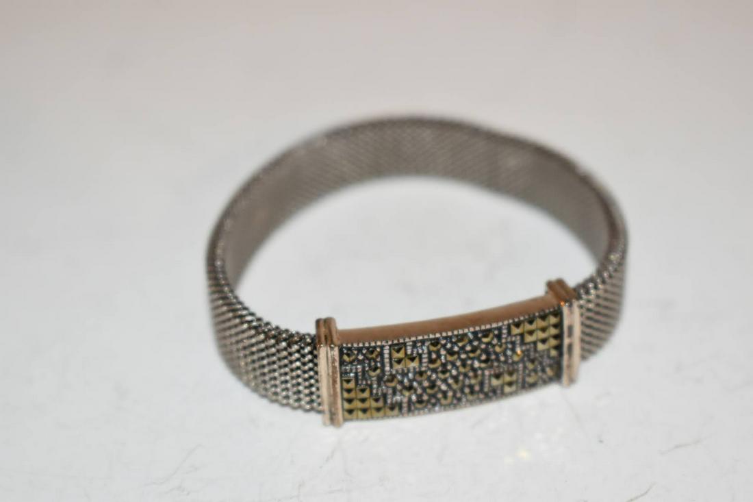 jj sterling silver marcasite mesh bracelet stretch: jj sterling silver marcasite mesh bracelet stretch Please view all photos as they are part of the description and condition of this Item, Feel free to contact me with questions or picture requests! Us