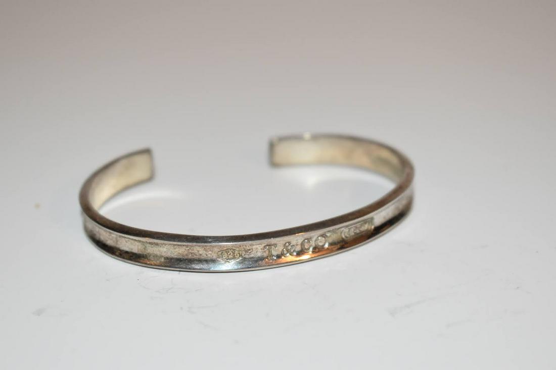 Tiffany & Co Sterling Silver Bracelet Solid Heavy Thick 1837 Cuff 6" (1 of 4)