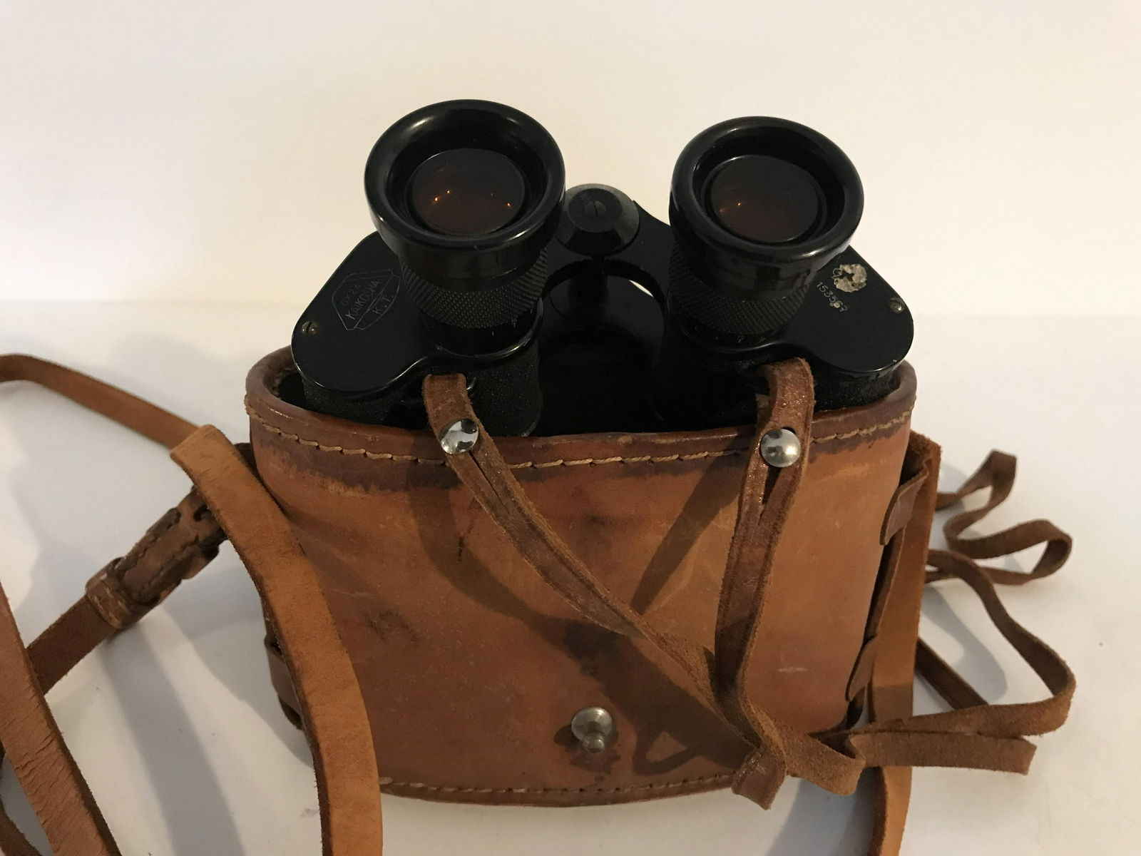 WW2 Imperial Japanese Kaikosha (K.T.) 6x24 binoculars w/case (1 of 8)