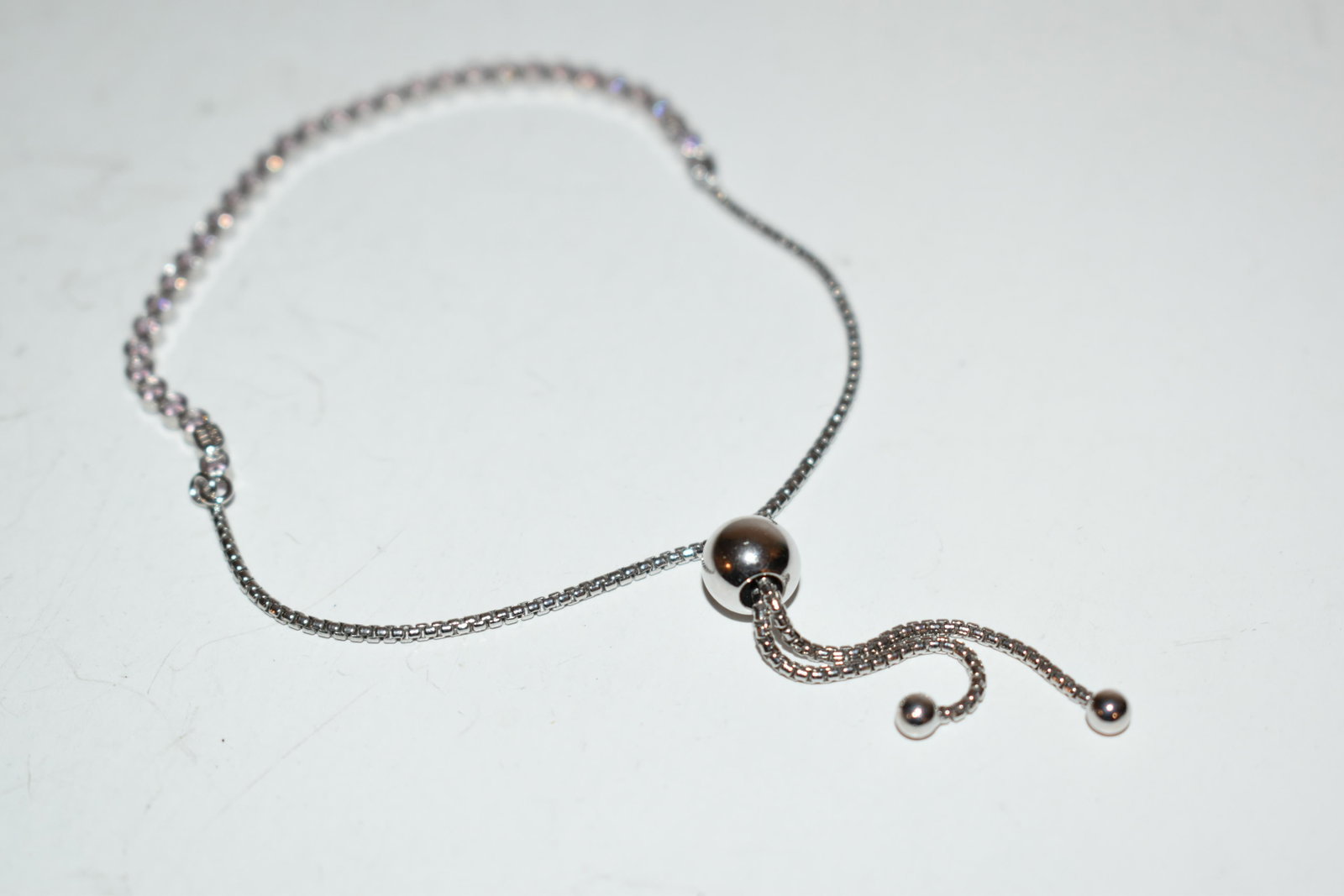 Sterling Silver Authentic Pandora Sparkling Slider Tennis Bracelet: Sterling Silver Authentic Pandora Sparkling Slider Tennis Bracelet Please view all photos as they are part of the description and condition of this Item, Feel free to contact me with questions or pict