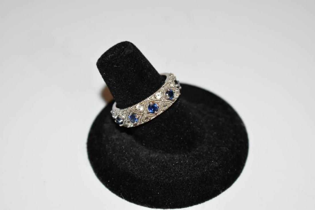 vintage sterling silver topaz ring sz 8 (1 of 3)