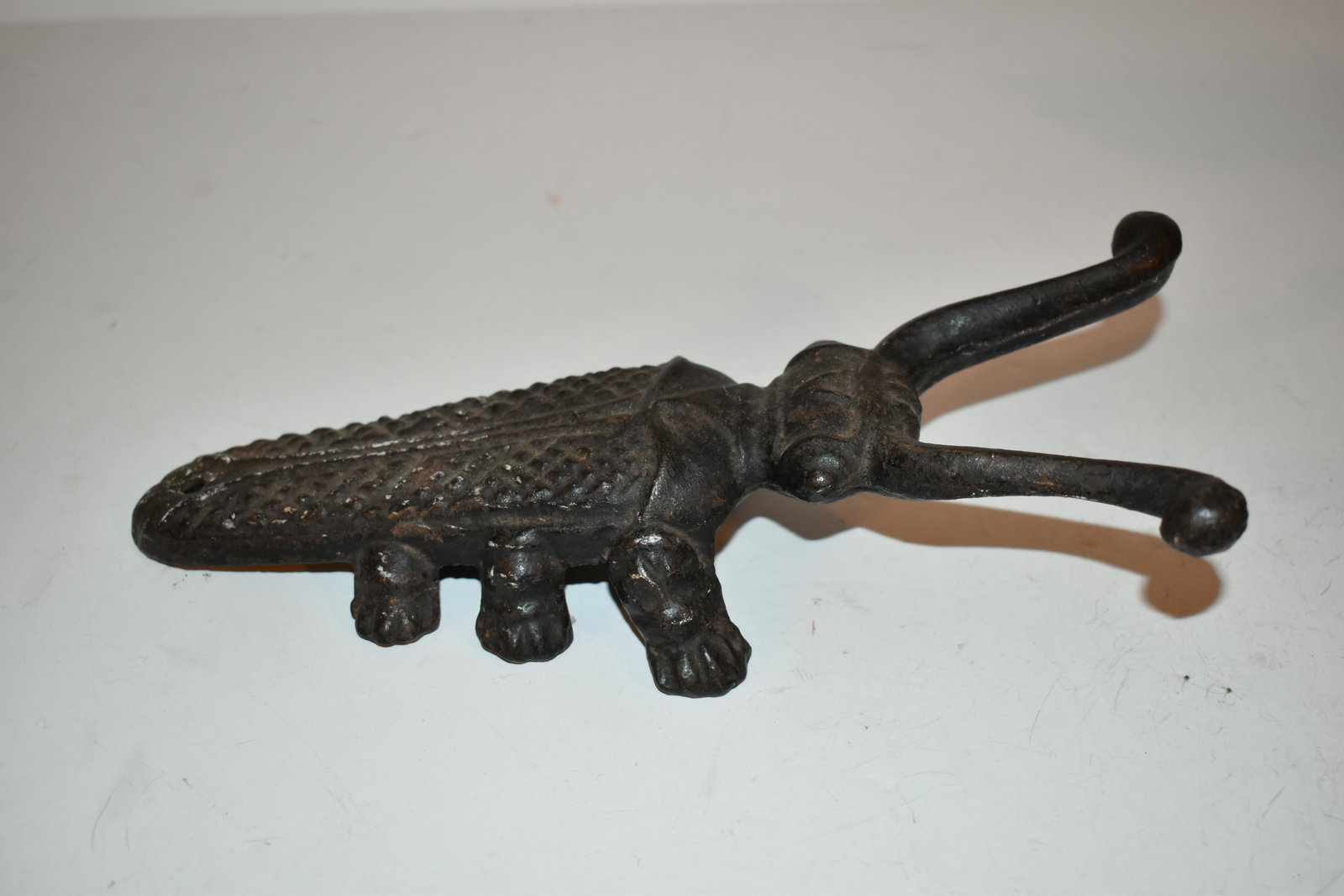 Vintage Cast Iron Beetle Scarab Bug Boot Jack Scraper Shoe Remover Antique 10 1/2" (1 of 4)