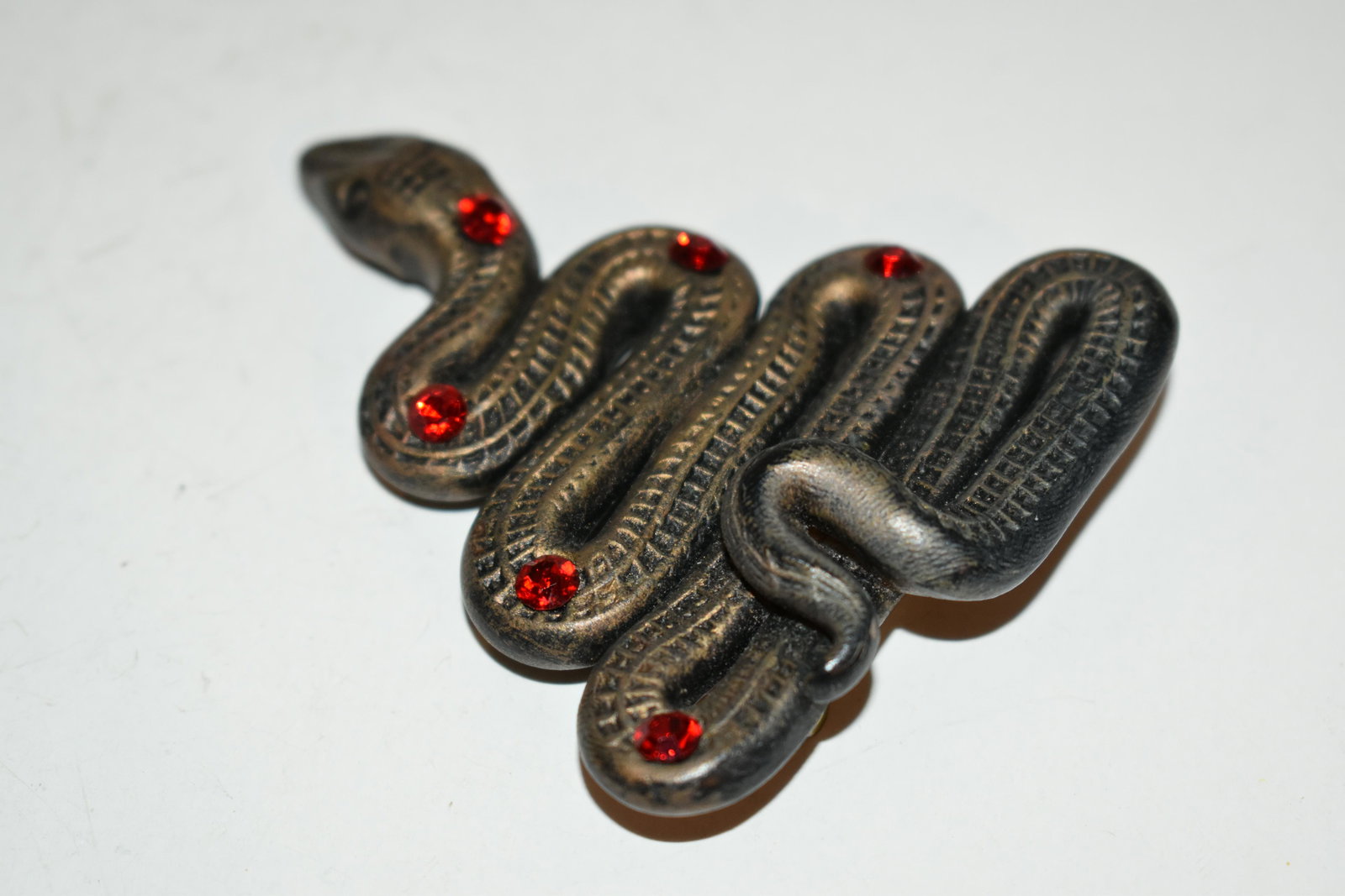 Vintage snake Brooch signed 3" (1 of 3)