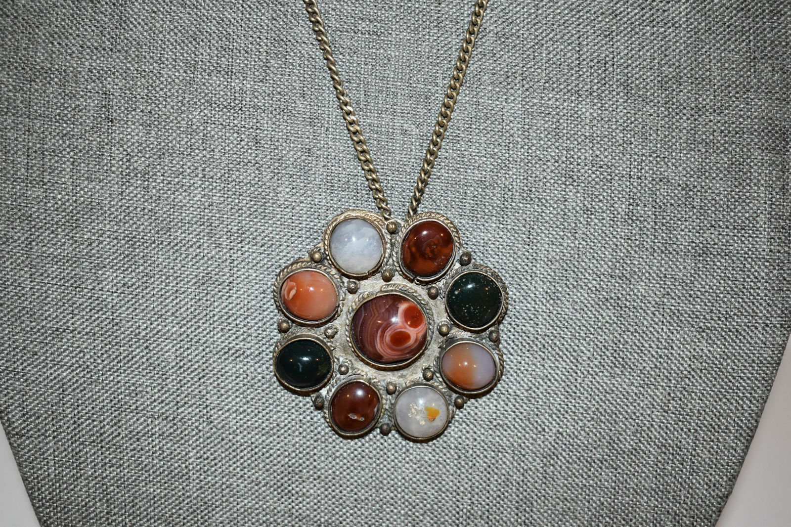 Vintage Gemstone tested Necklace pendant 26" (1 of 4)