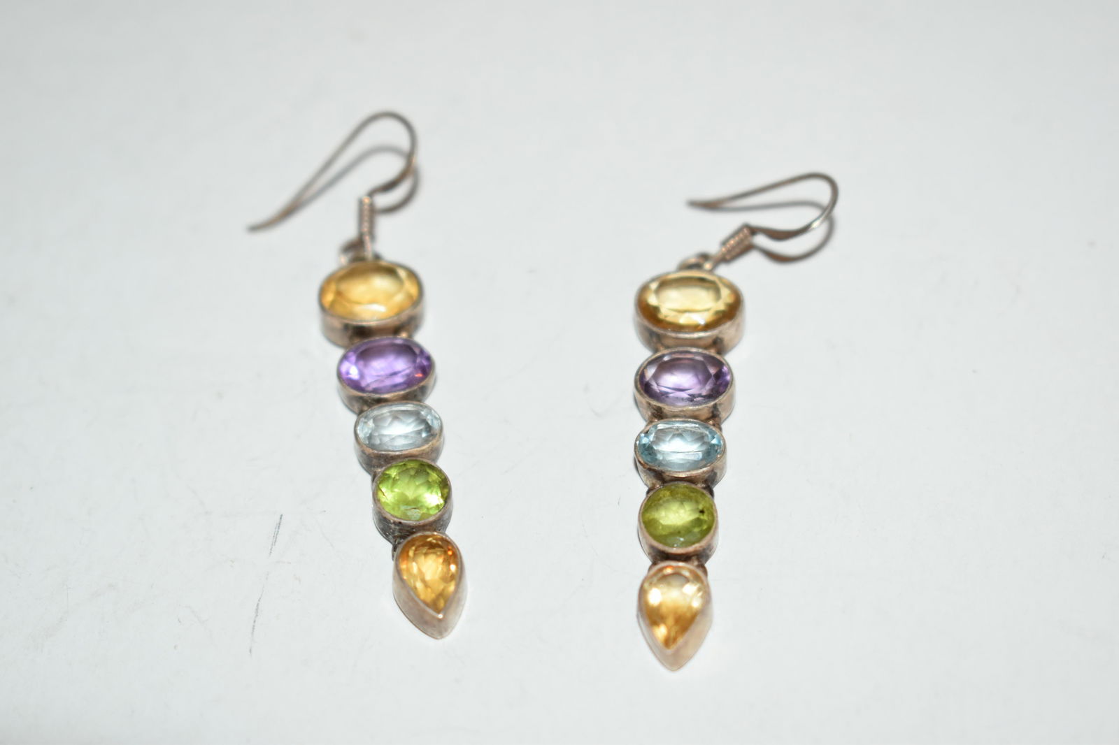 Vintage Sterling silver india gem stone Earrings (1 of 4)