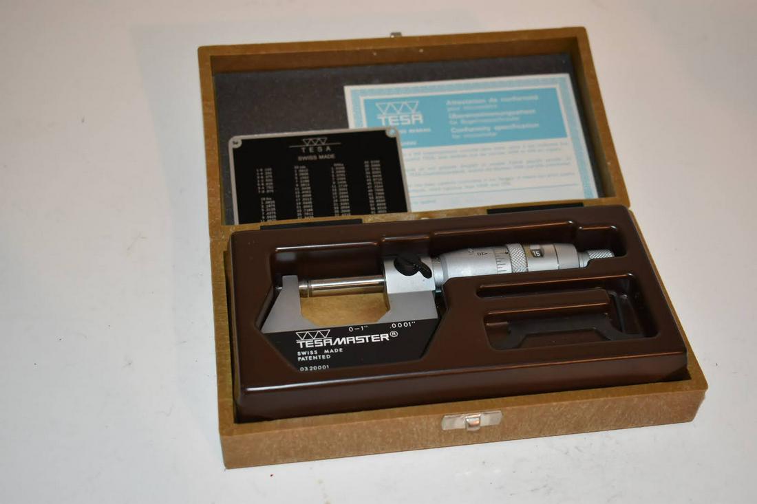 Vintage TESA TesaMaster 0-1" Micrometer Swiss Made Brand New (1 of 5)