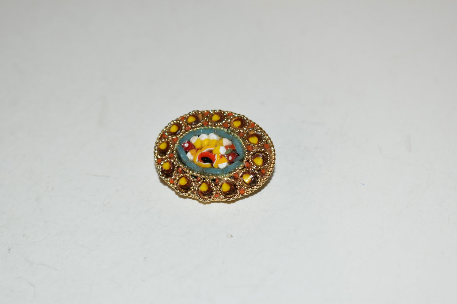 Vintage Italian Micro Mosaic Brooch (1 of 3)