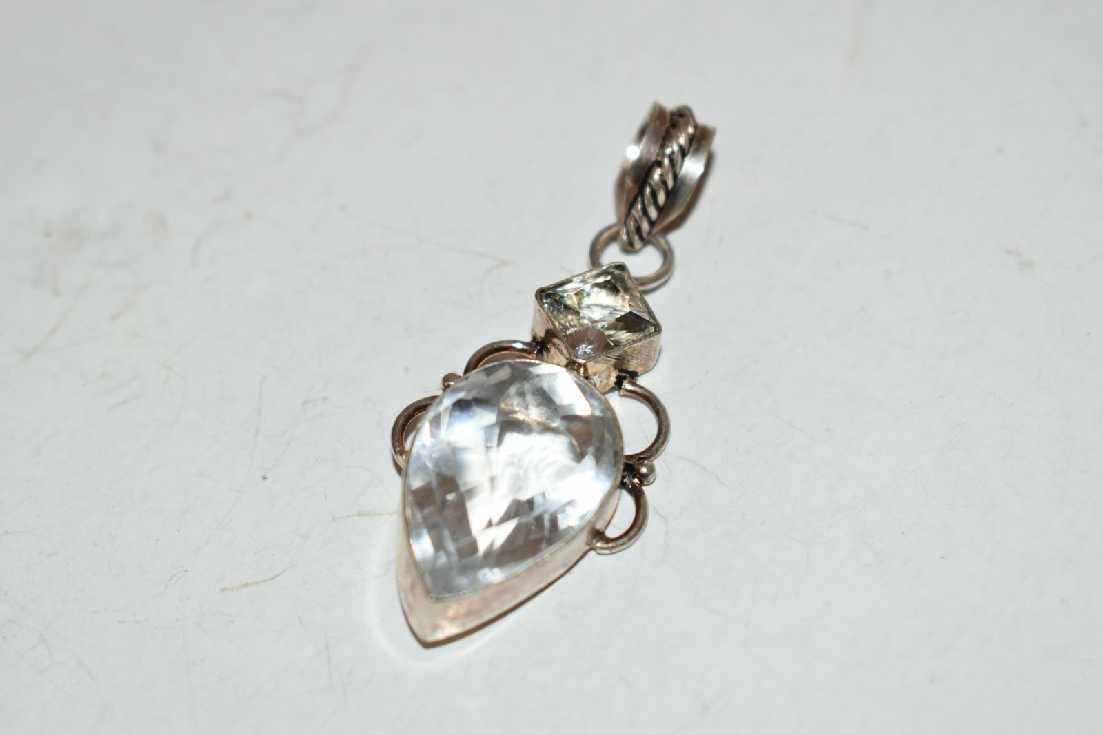 Vintage Sterling Silver Spinel 2 1/4" Pendant: Vintage Sterling Silver Spinel 2 1/4" Pendant Please view all photos as they are part of the description and condition of this Item, Feel free to contact me with questions or picture requests! Used It