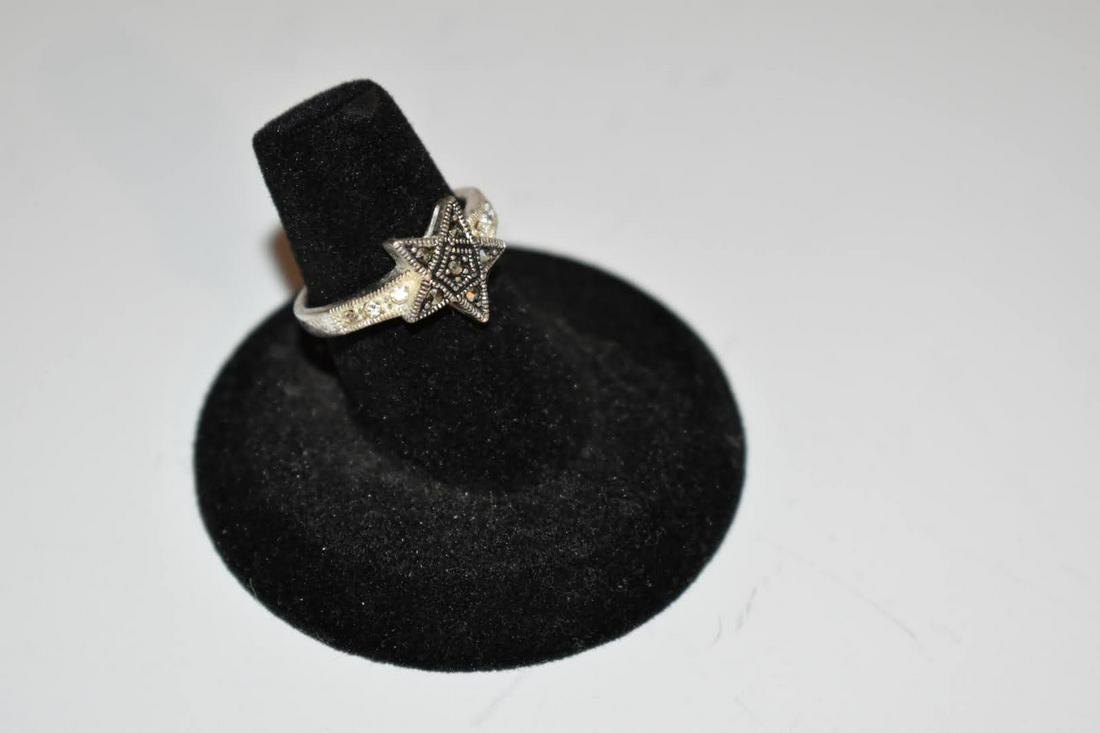 vintage sterling silver marcasite star ring Charles Winston sz 6: vintage sterling silver marcasite star ring Charles Winston sz 6 Please view all photos as they are part of the description and condition of this Item, Feel free to contact me with questions or pictur