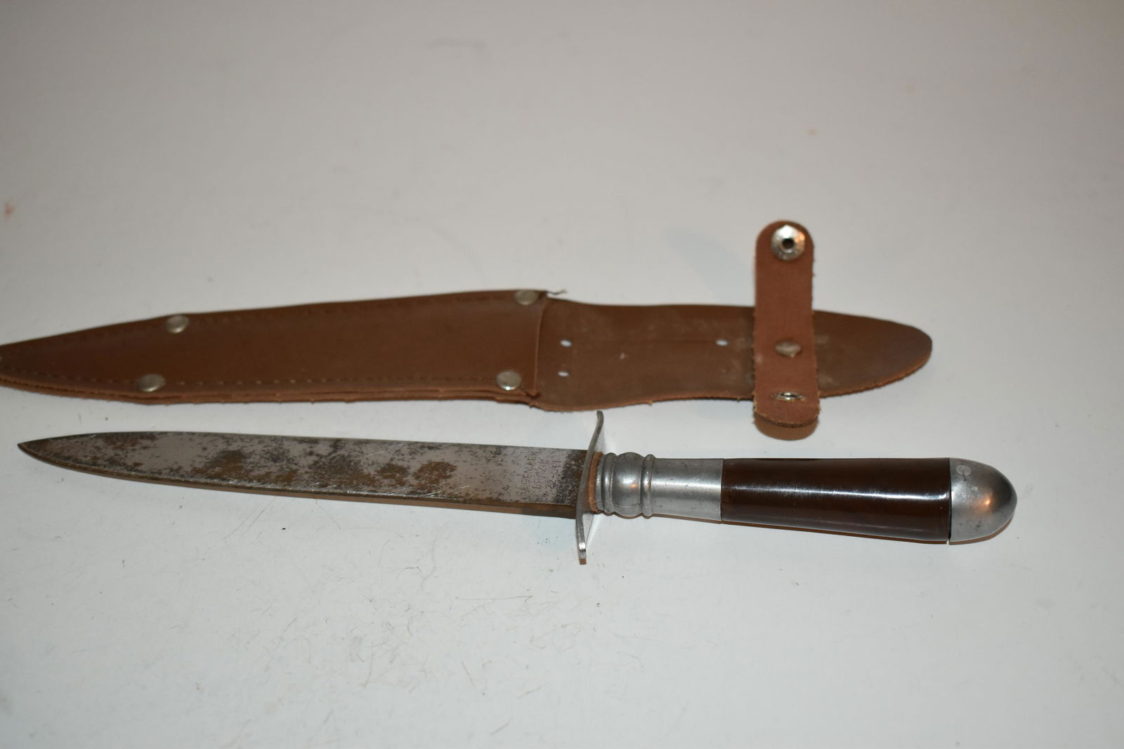 vintage edge mark fixed blade knife 22-511 with sheath (1 of 4)