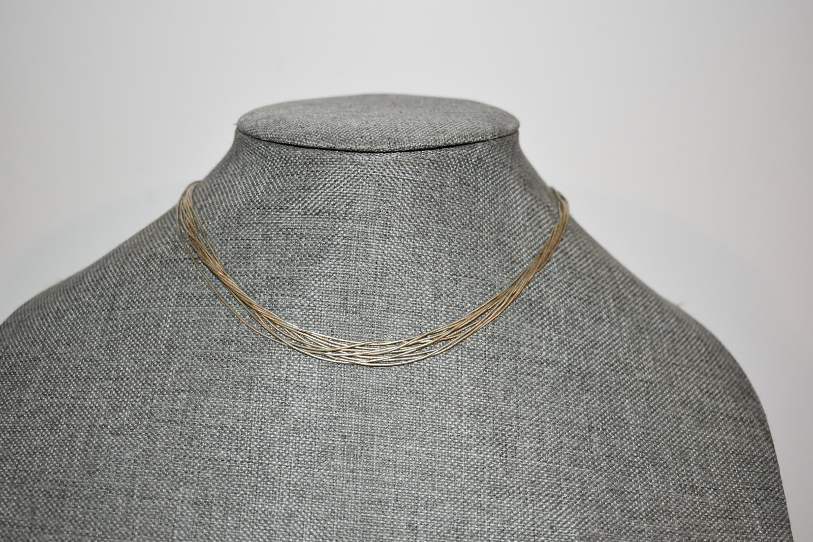 Vintage Sterling Silver navajo strand choker Necklace 14": Vintage Sterling Silver navajo strand choker Necklace 14" Please view all photos as they are part of the description and condition of this Item, Feel free to contact me with questions or picture reque