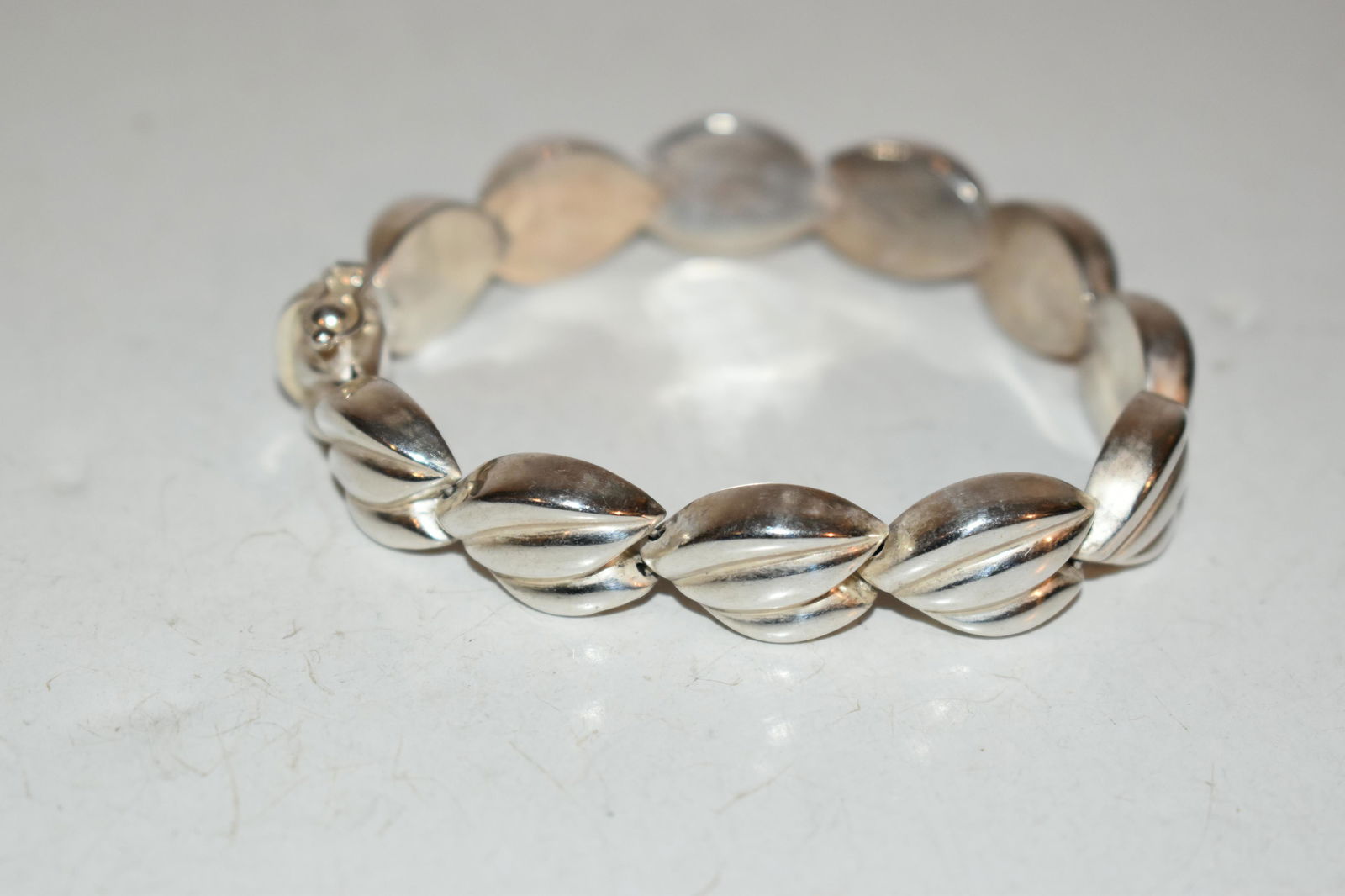 Large Sterling Silver Milor Link Bracelet 8" 24 Grams (1 of 4)