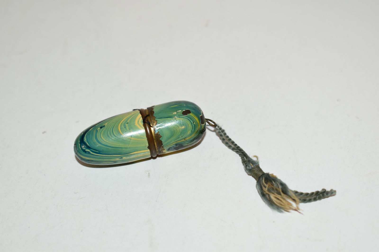 Vintage Brass & Enamel Germany Sewing Needle Case Thimble Thread Holder: Vintage Brass & Enamel Germany Sewing Needle Case Thimble Thread Holder Please view all photos as they are part of the description and condition of this Item, Feel free to contact me with questions or