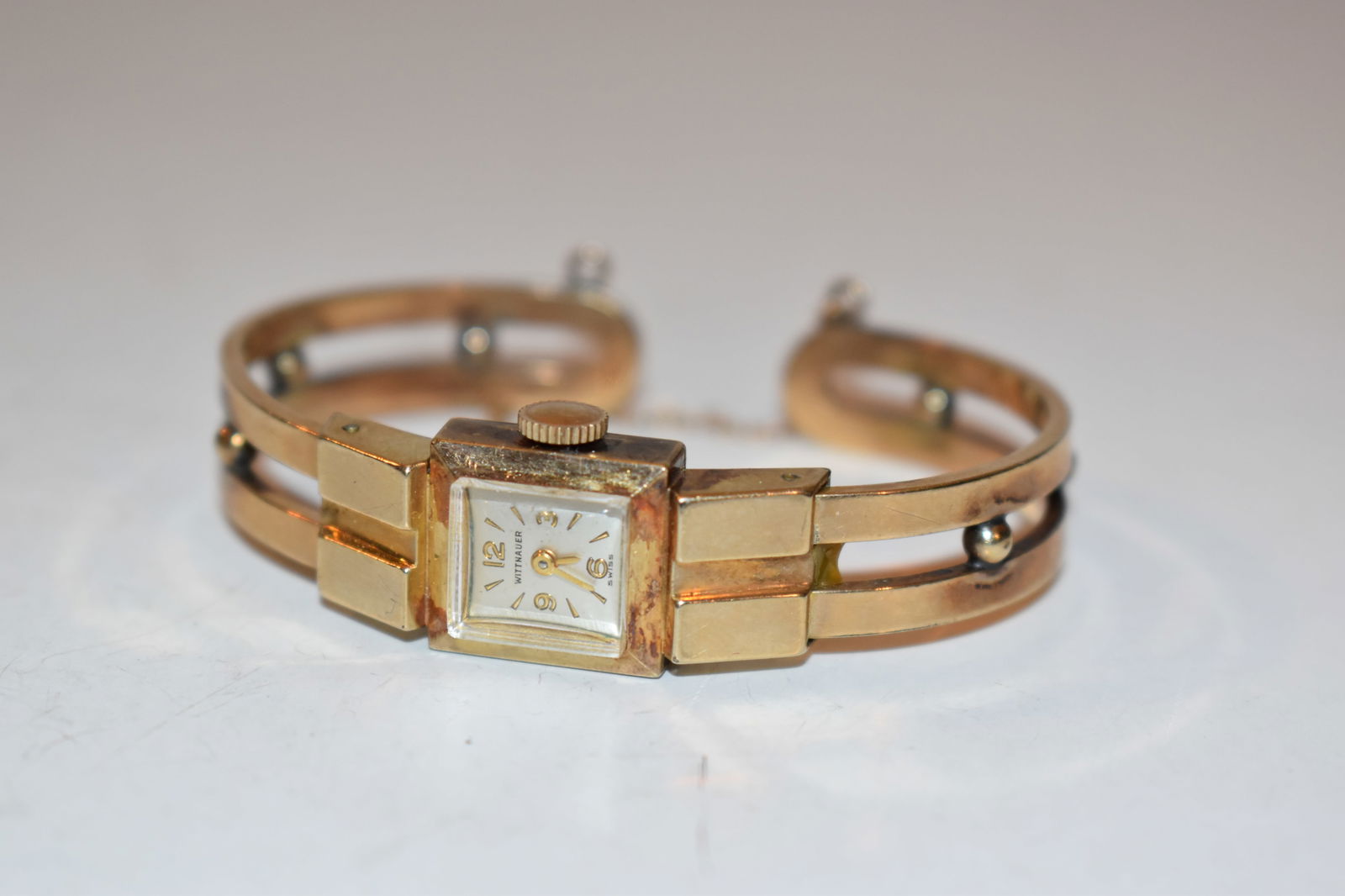 vintage wittnauer womens watch gold filled 6" working (1 of 5)