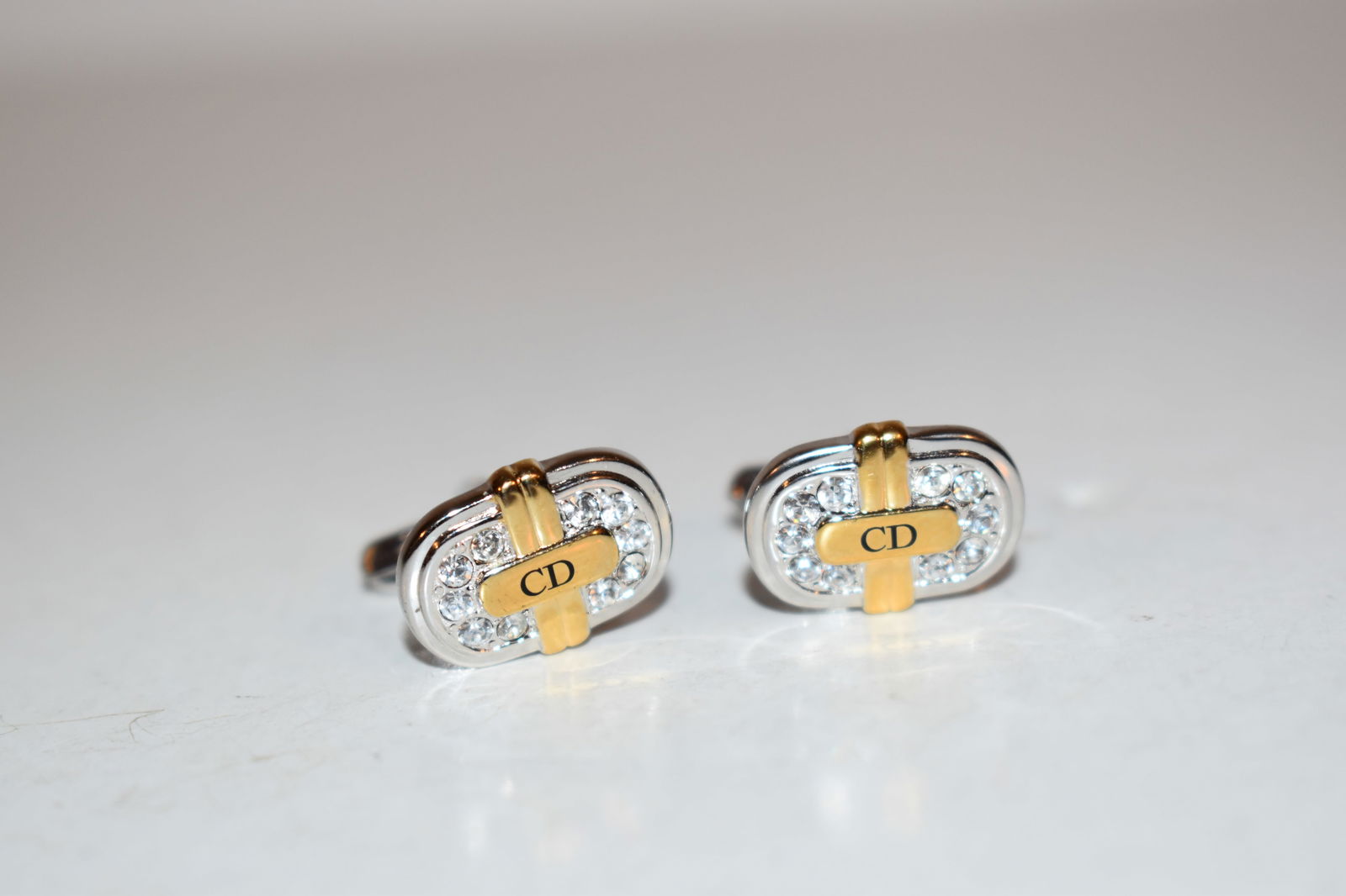 Vintage Christian Dior SilverTone Cufflinks Signed (1 of 4)