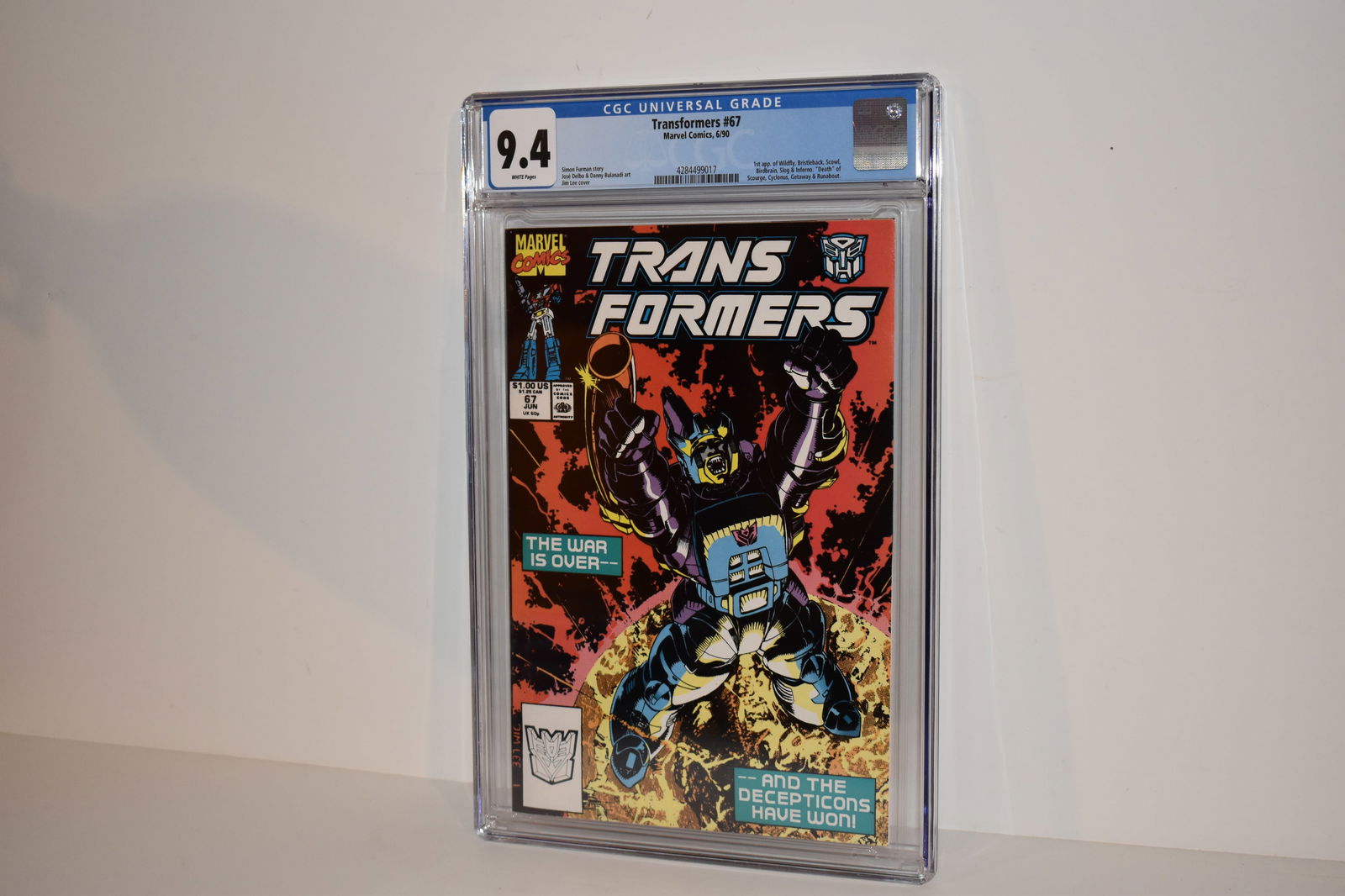 Transformers #67 CGC 9.4 Jim Lee Cover Marvel Comics (1990) Near Mint LOW PRINT (1 of 3)