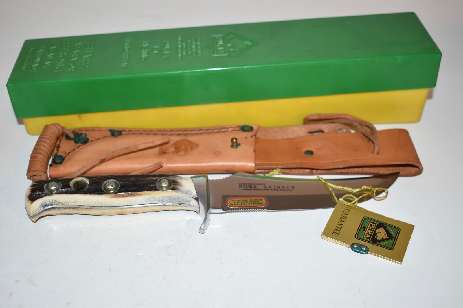 Vintage Puma 1973 Solingen Germany Skinner 6393 Stag Knife MINT RARE NIB (1 of 6)