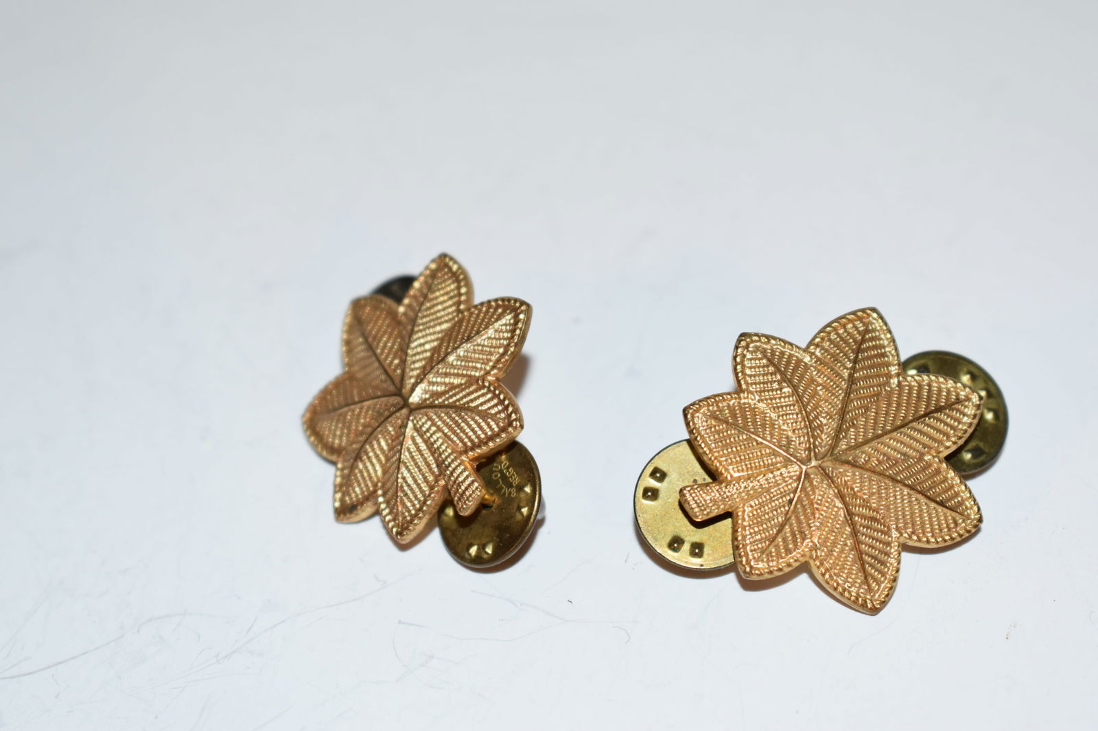 WW2 US Army Military Lt Lieutenant Colonel Collar Rank Insignia Pair (1 of 3)