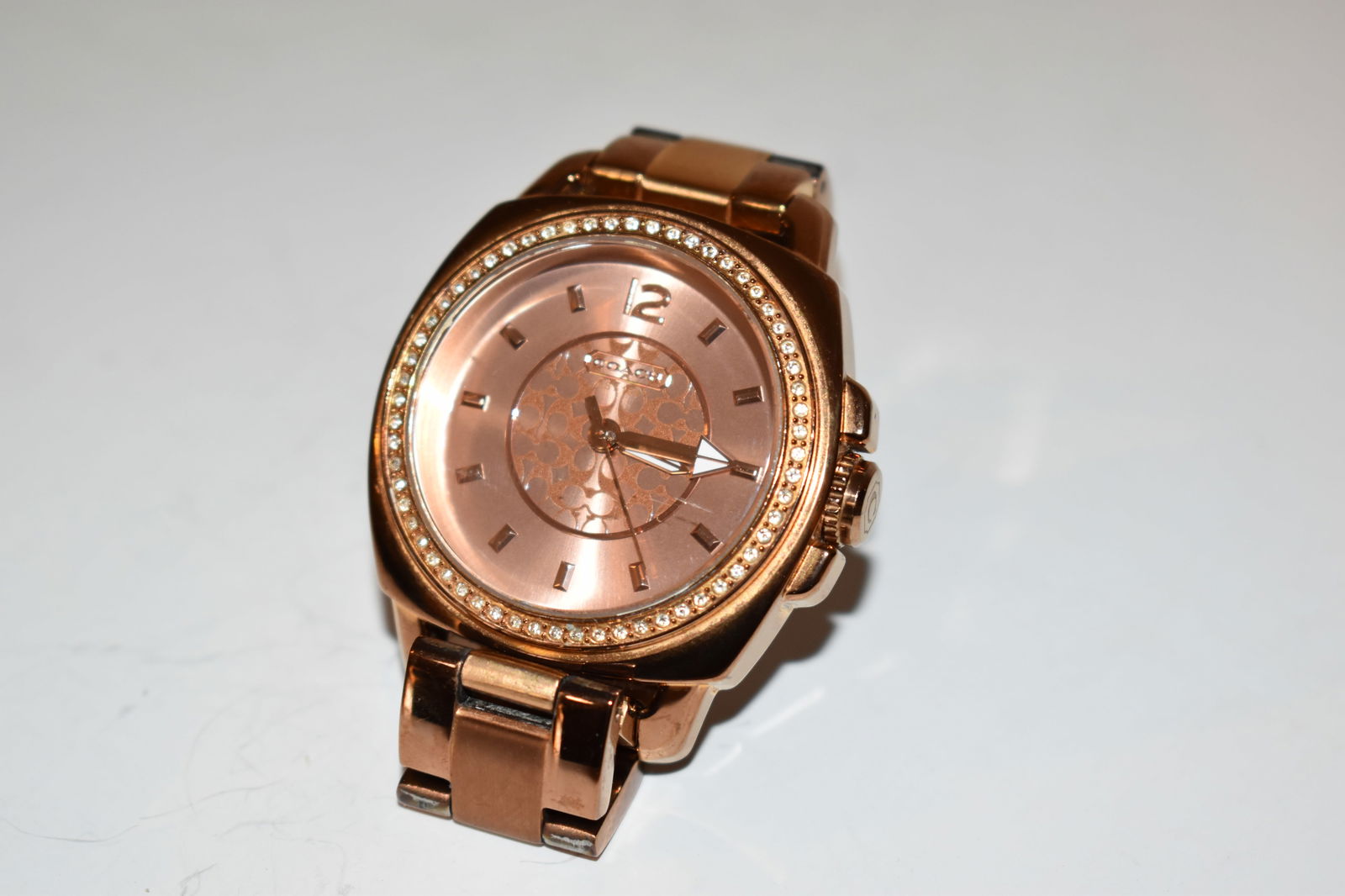 Coach RoseGold Bracelet Watch With 30mm Coach Signature Face works (1 of 6)