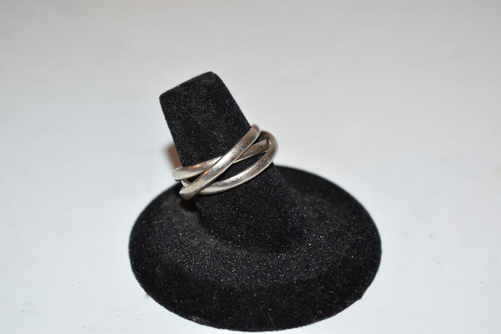 tiffany style sterling silver triple band ring sz 7 (1 of 3)