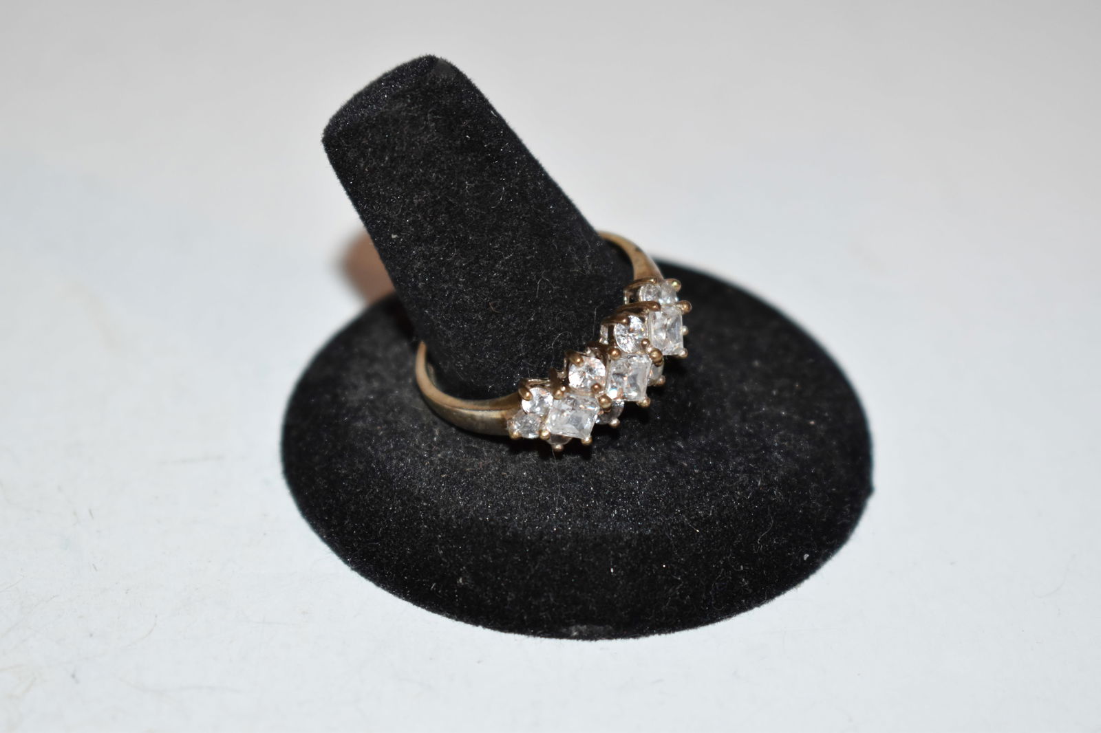 Vintage Sterling Silver Ring sz 10 Diamonique (1 of 4)