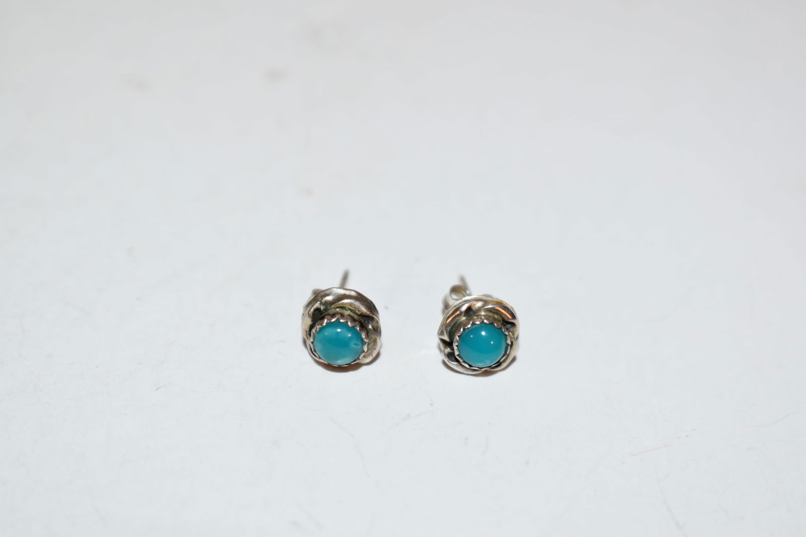 Vintage Sterling Silver turquoise post Earrings (1 of 4)