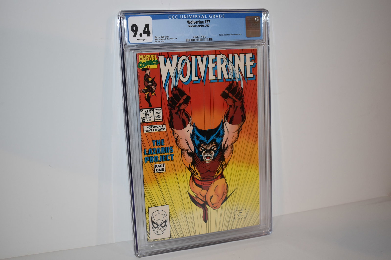 Wolverine # 27 CGC 9.4 NM/MT classic Jim Lee video game: Wolverine # 27 CGC 9.4 NM/MT classic Jim Lee video game Please view all photos as they are part of the description and condition of this Item, Feel free to contact me with questions or picture request