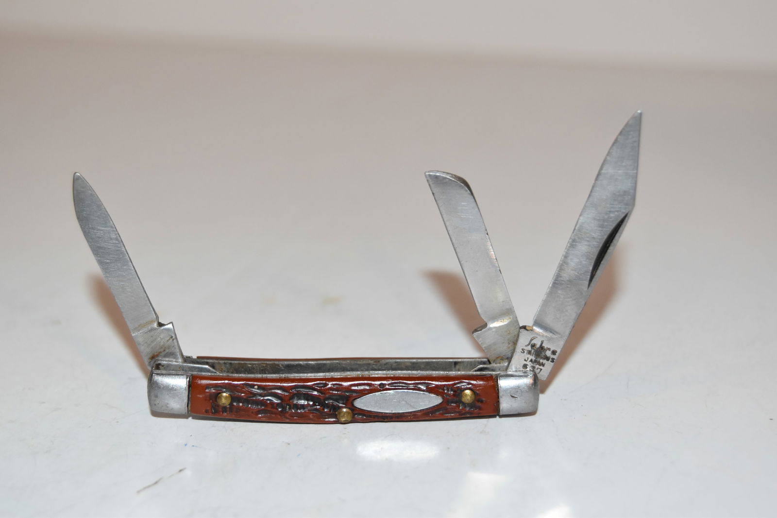 VINTAGE Sabre 3 Blade Folding Pocket Knife No. 637-SS-Japan (1 of 3)