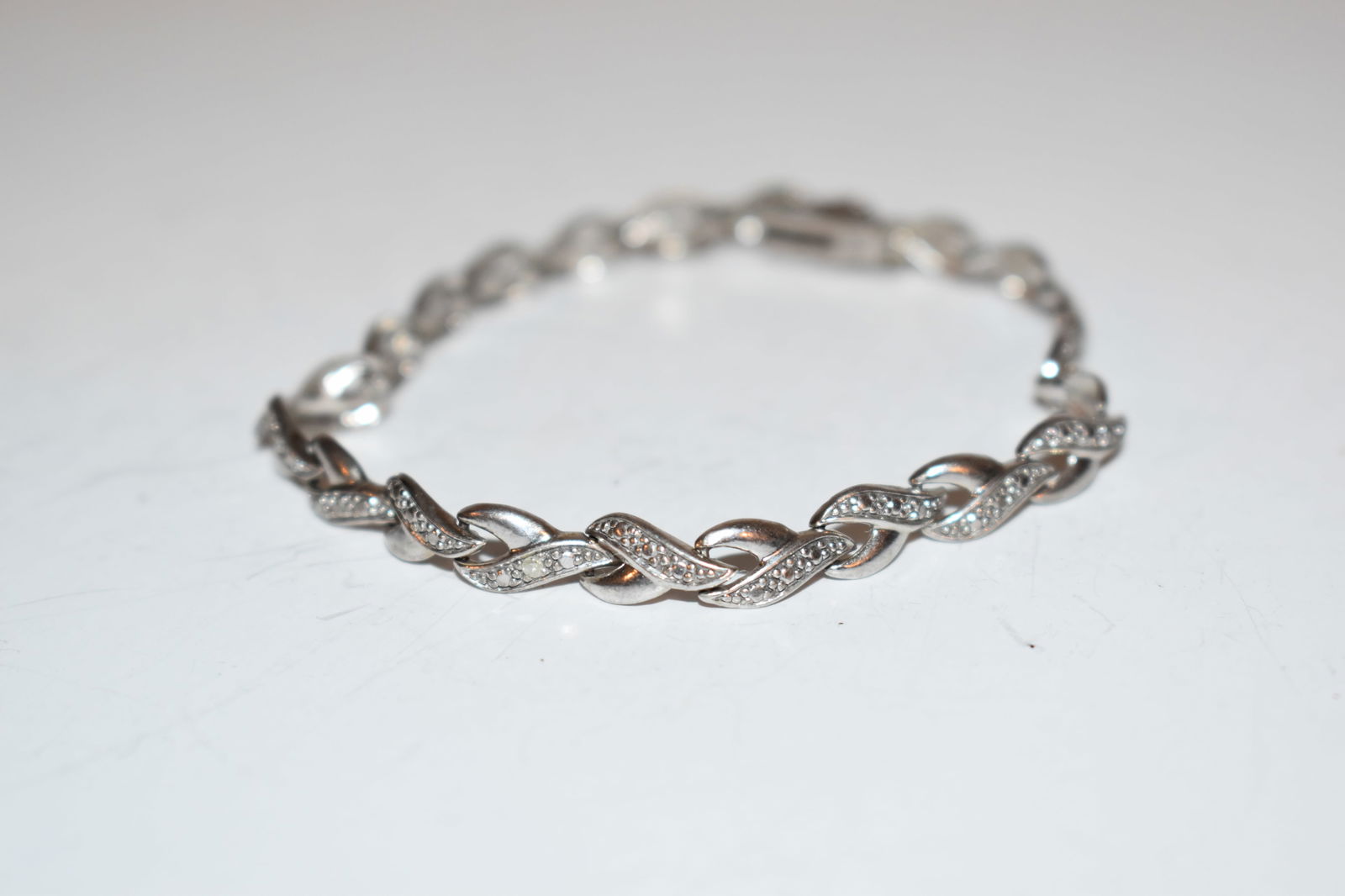 Vintage Sterling Silver link Bracelet 8" (1 of 3)