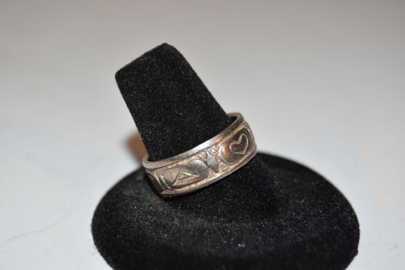 Vintage Mexico 925 Sterling Silver Modernist Ring sz 8 (1 of 3)