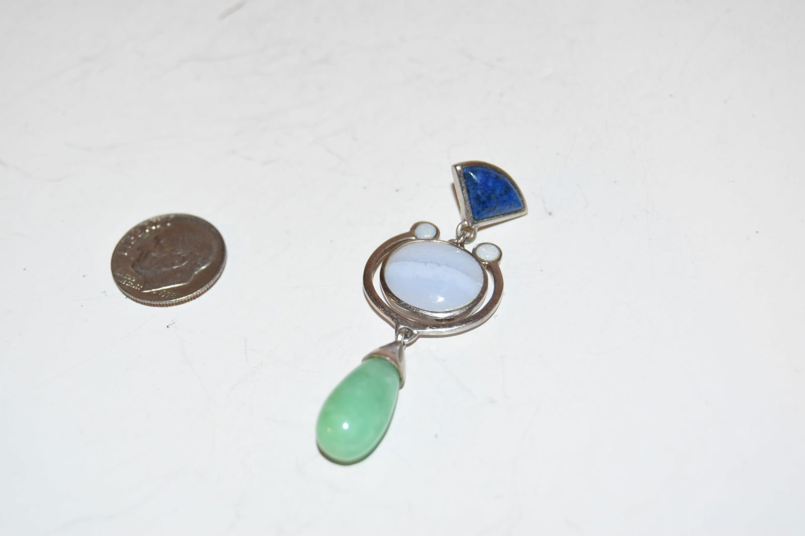 Vintage Sterling Silver WK Whitney Kelly Pendant (1 of 3)