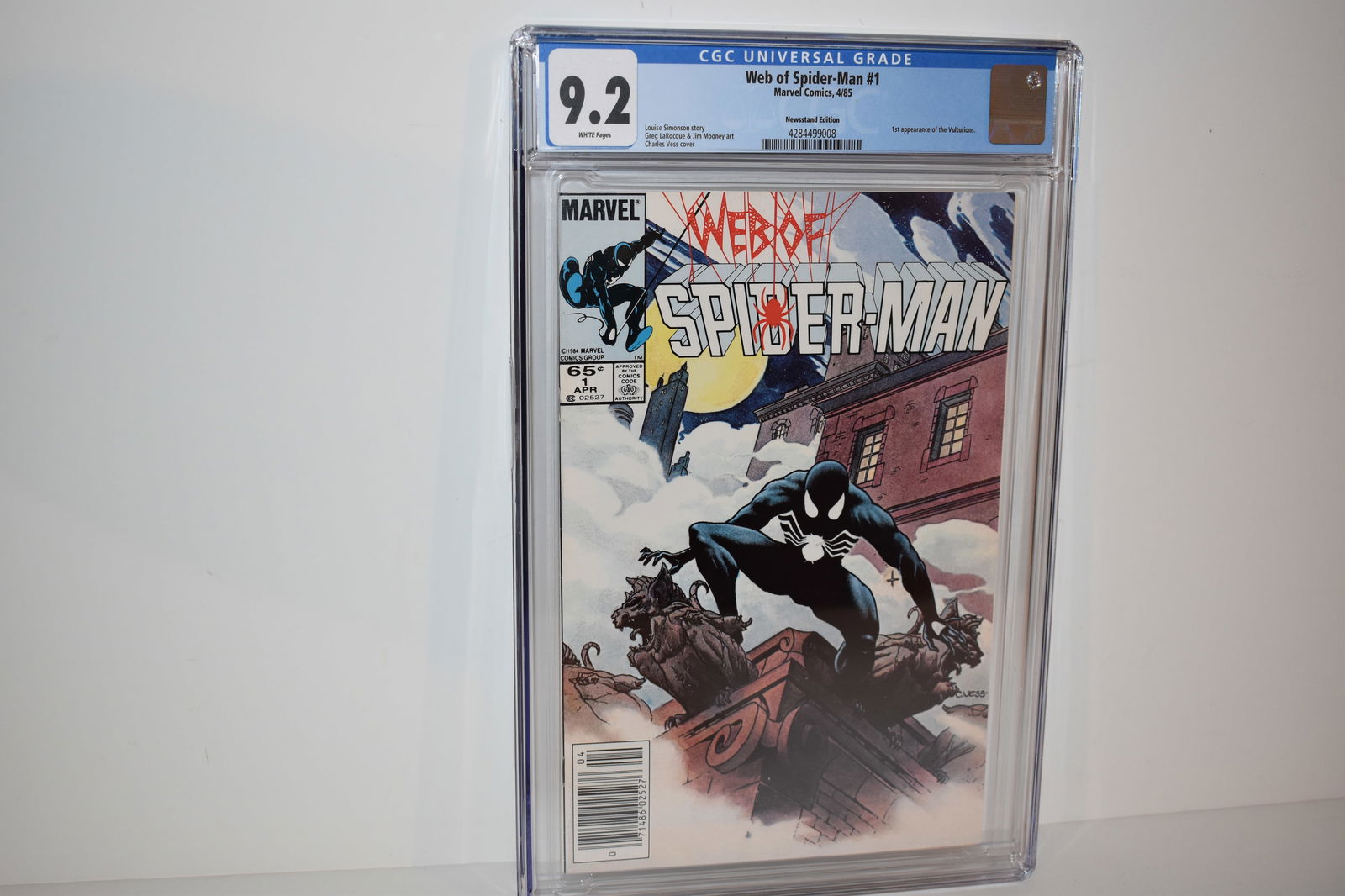 Comic Web of Spider-Man #1 CGC 9.2 Marvel 1985 White Pages 1st Appearance Vulturions (1 of 3)