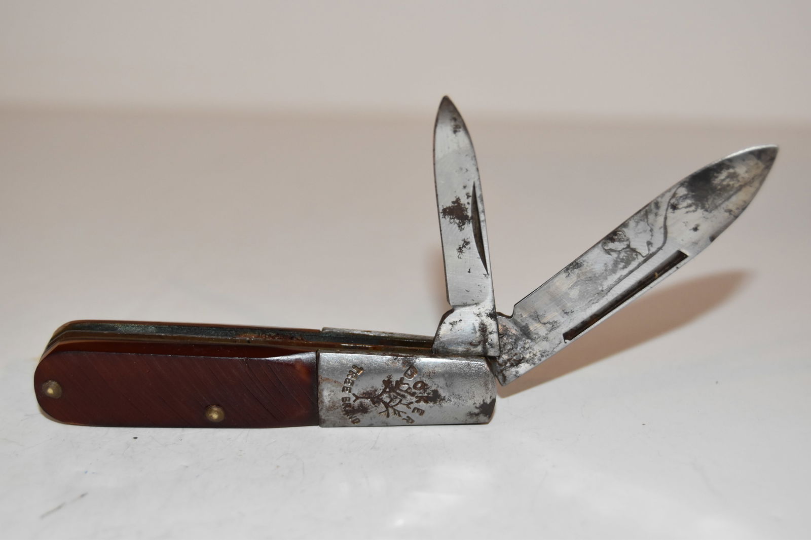 Vintage Boker Tree Brand 492 Barlow Folding Pocket Knife 2 Blade (1 of 3)