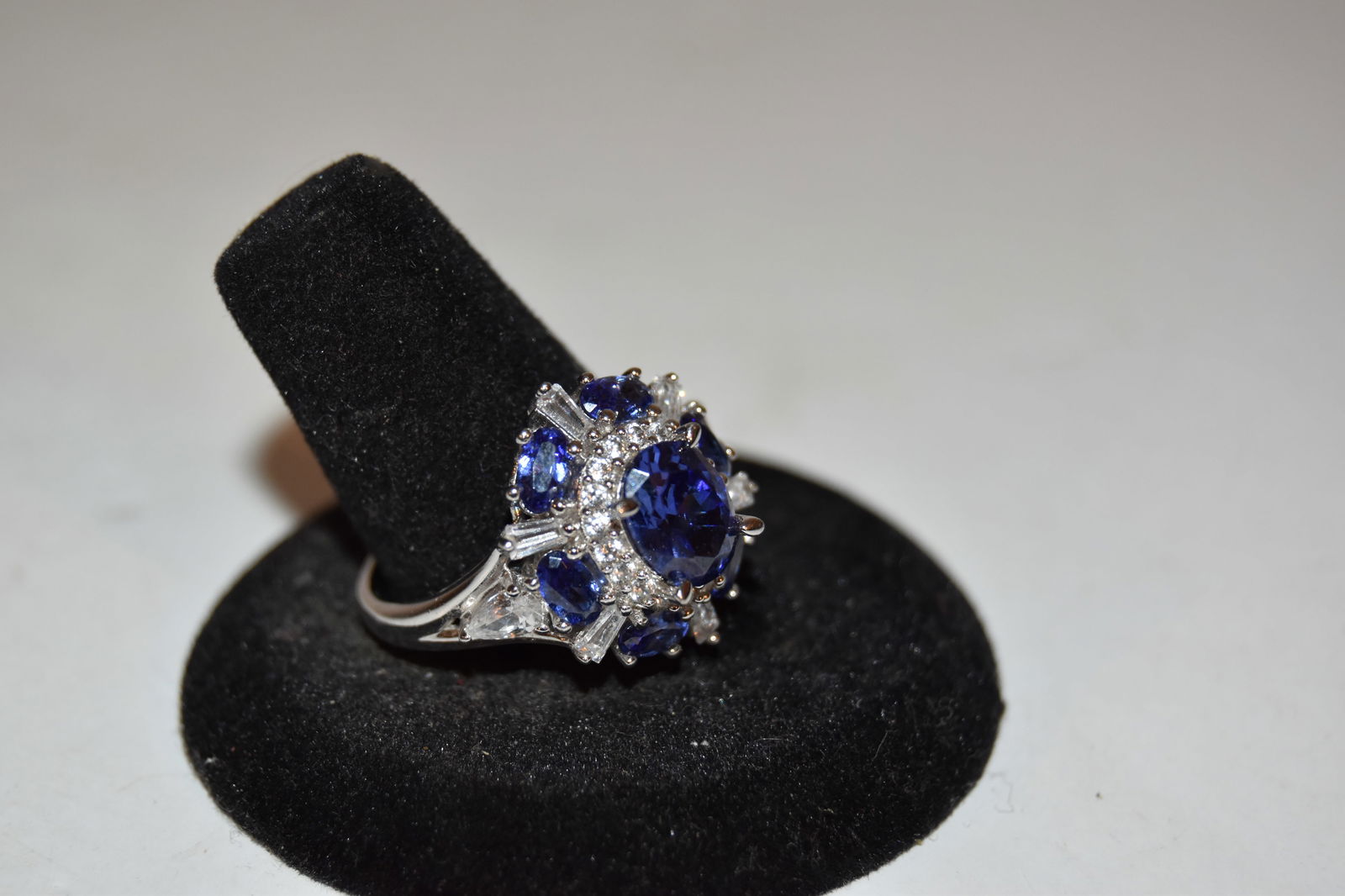 Vintage Sterling Silver Tourmaline Ring sz 10 (1 of 5)