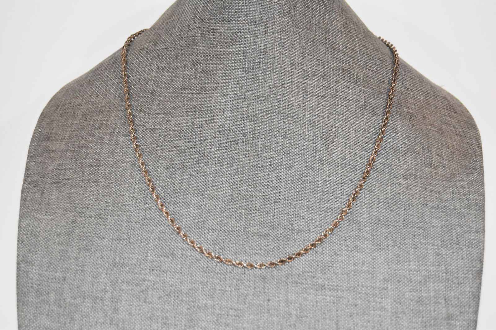 Vintage Sterling Silver rope chain mexico Necklace 22" 20 grams (1 of 5)