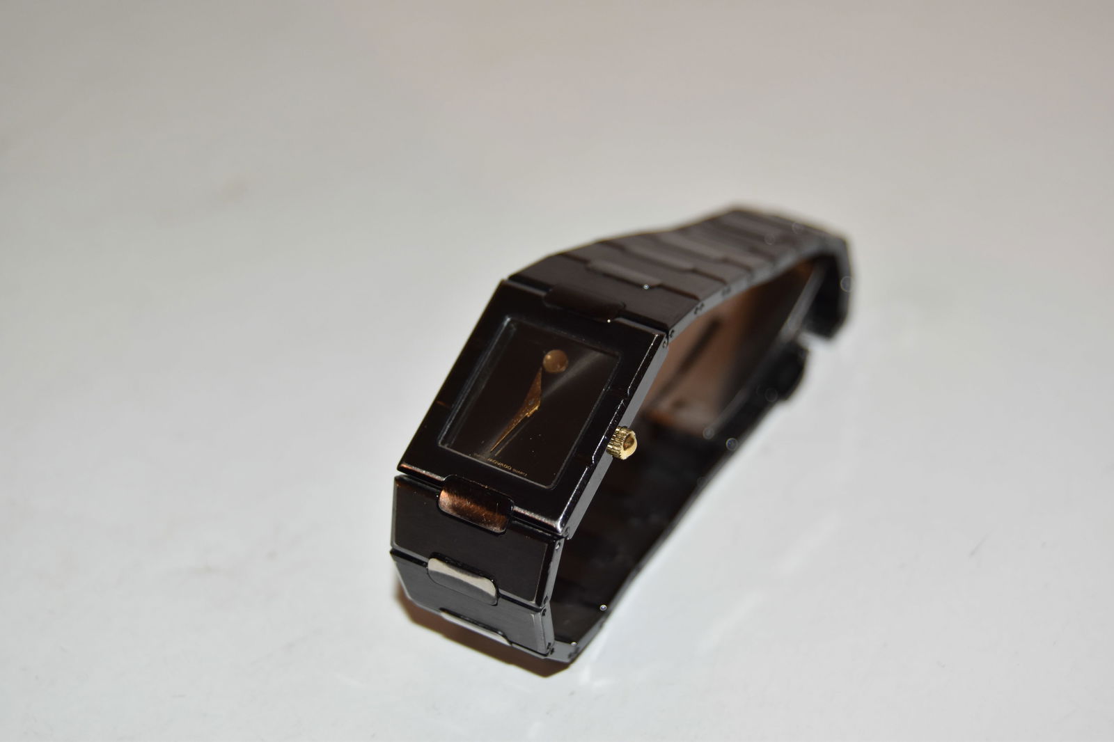 Movado Square Black Ceramic Quartz Watch works great!!! (1 of 6)