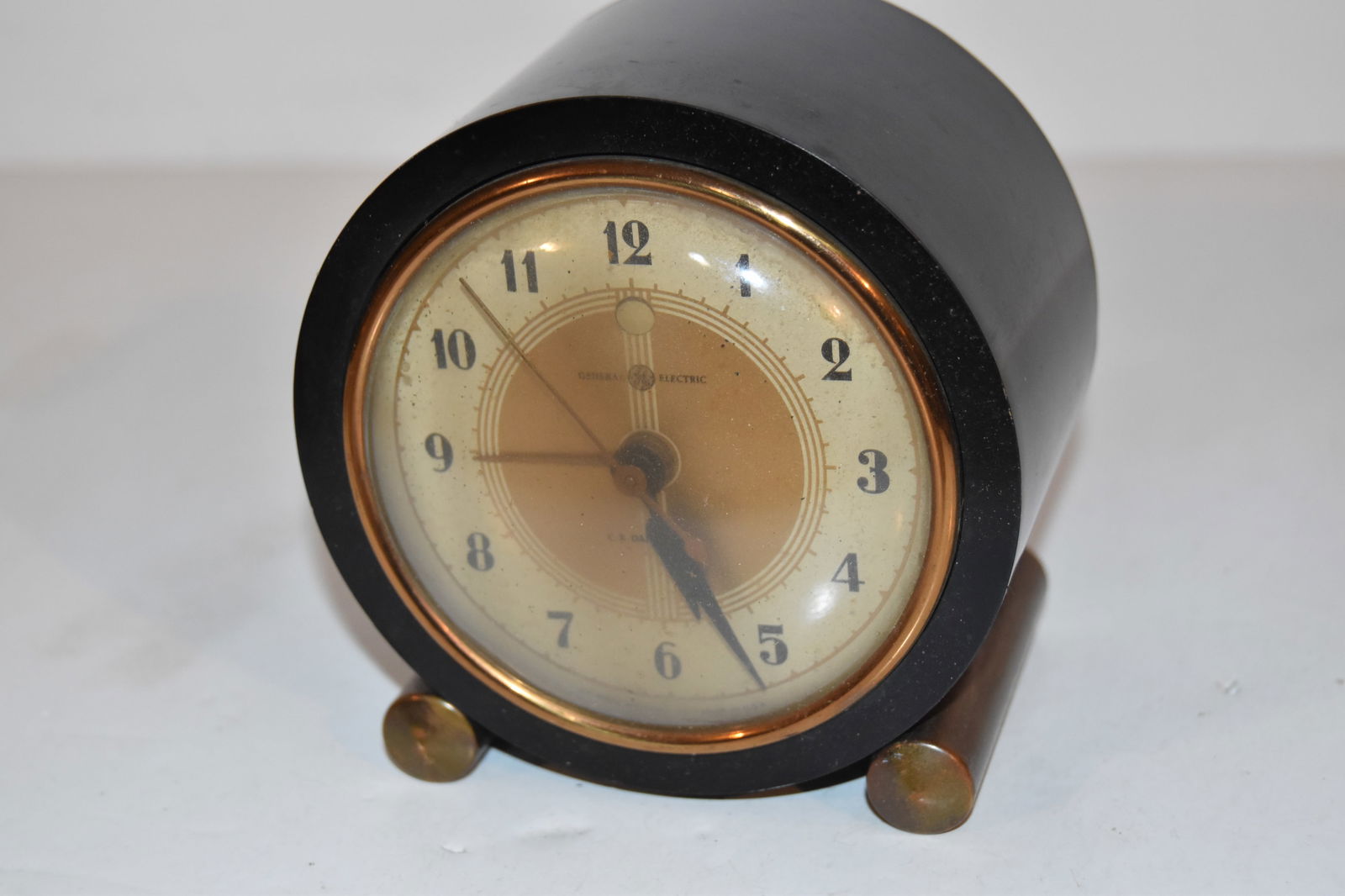 Vintage 1937-1939 General Electric Telechron HERALDER 7F7 Drum-Type works but no cord (1 of 5)