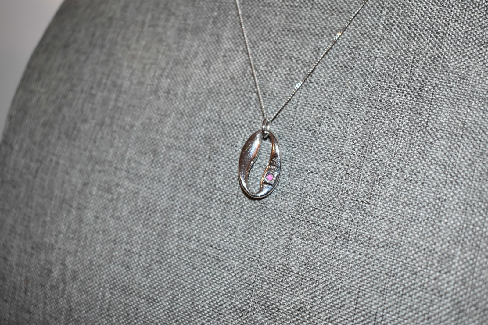 Vintage Necklace Pendant ELLE 925 Sterling SILVER 20" (1 of 5)