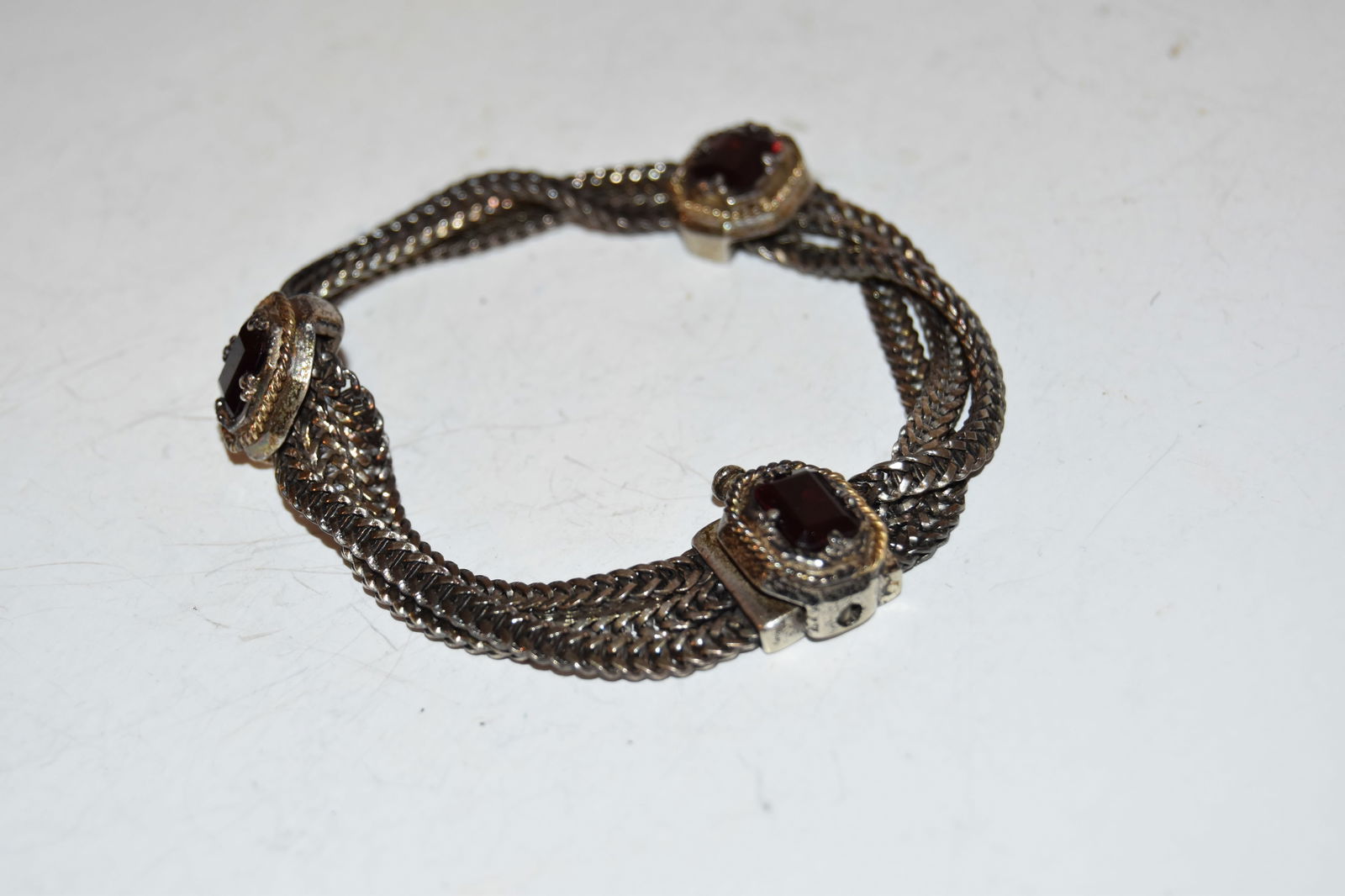 Vintage Anatoli Aterling Silver 14K Multi-Strand Bracelet 7" (1 of 4)