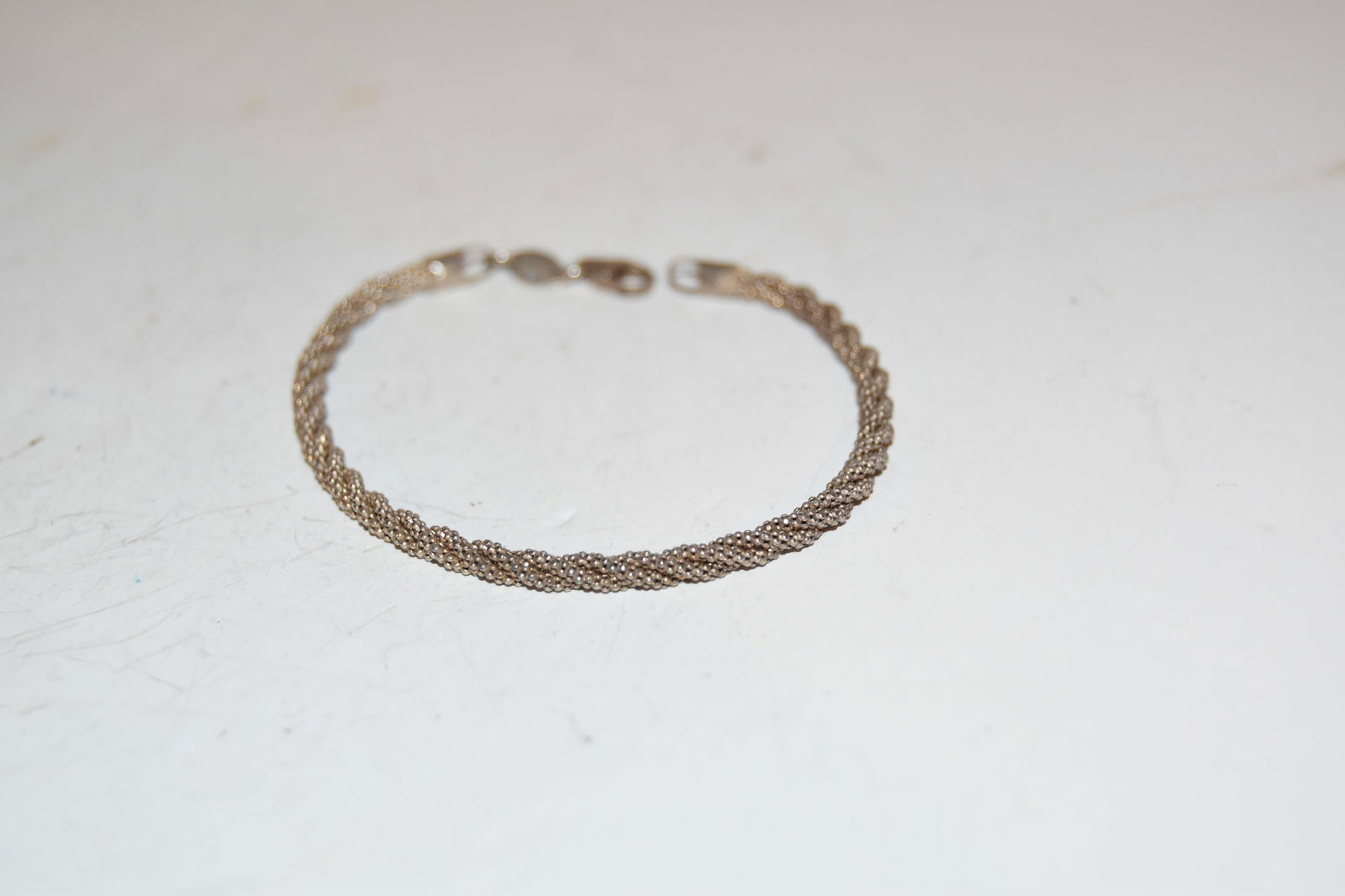 Vintage 925 Sterling Silver Dyadema rope Bracelet 7" (1 of 4)