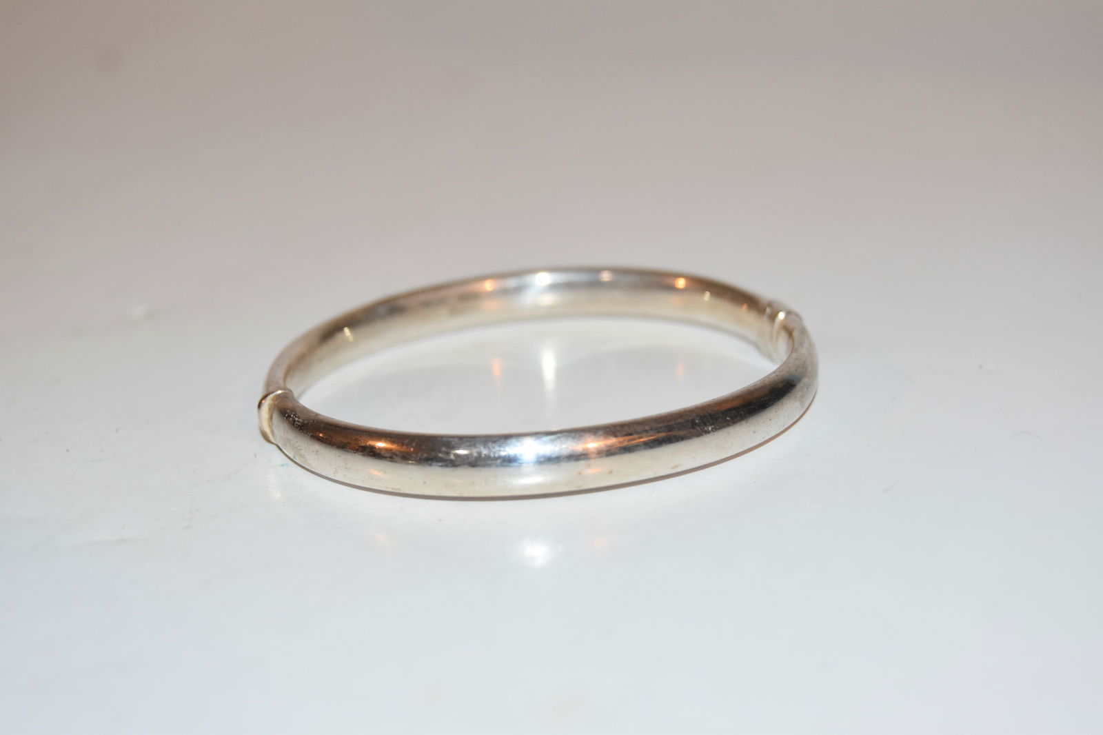 Sterling Silver .925 Italy Signed Dyadema Hinged Bangle Bracelet 8" (1 of 5)