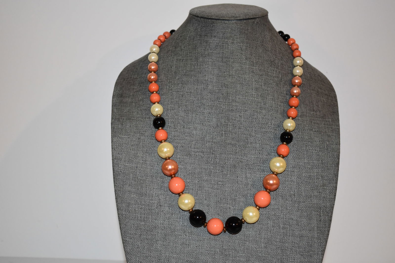 Vintage large beaded Necklace 26" (1 of 4)