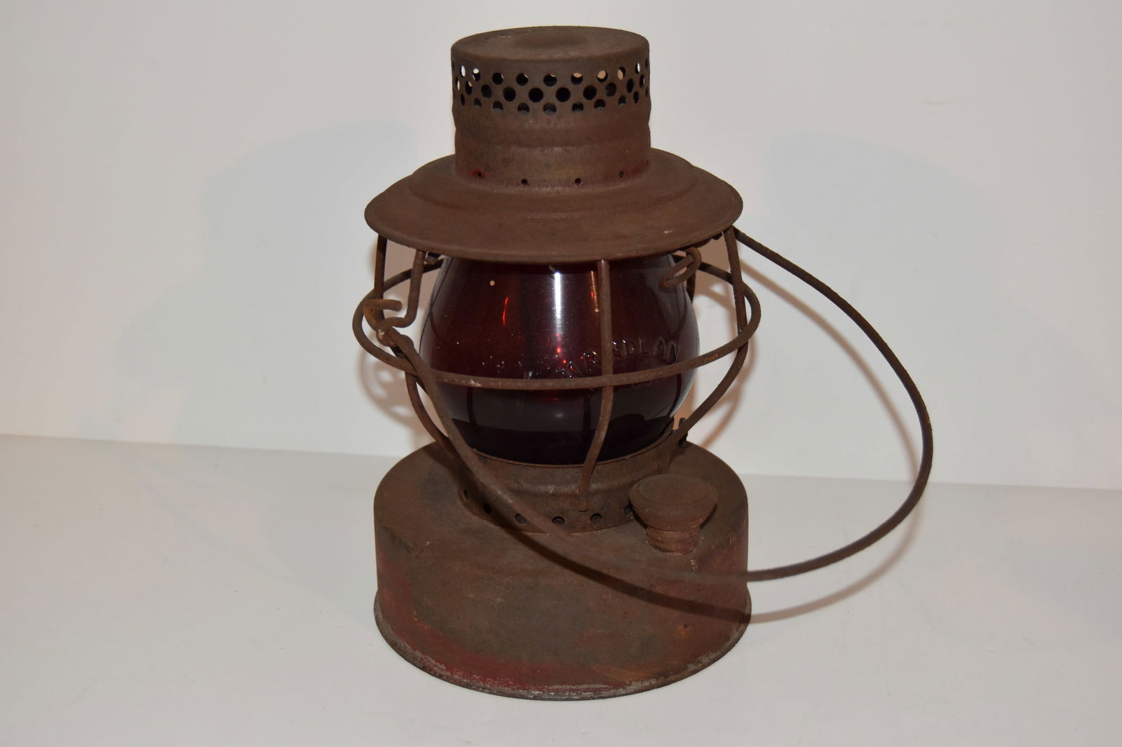 Vintage Handland Red Glob Lantern St Louis (1 of 5)