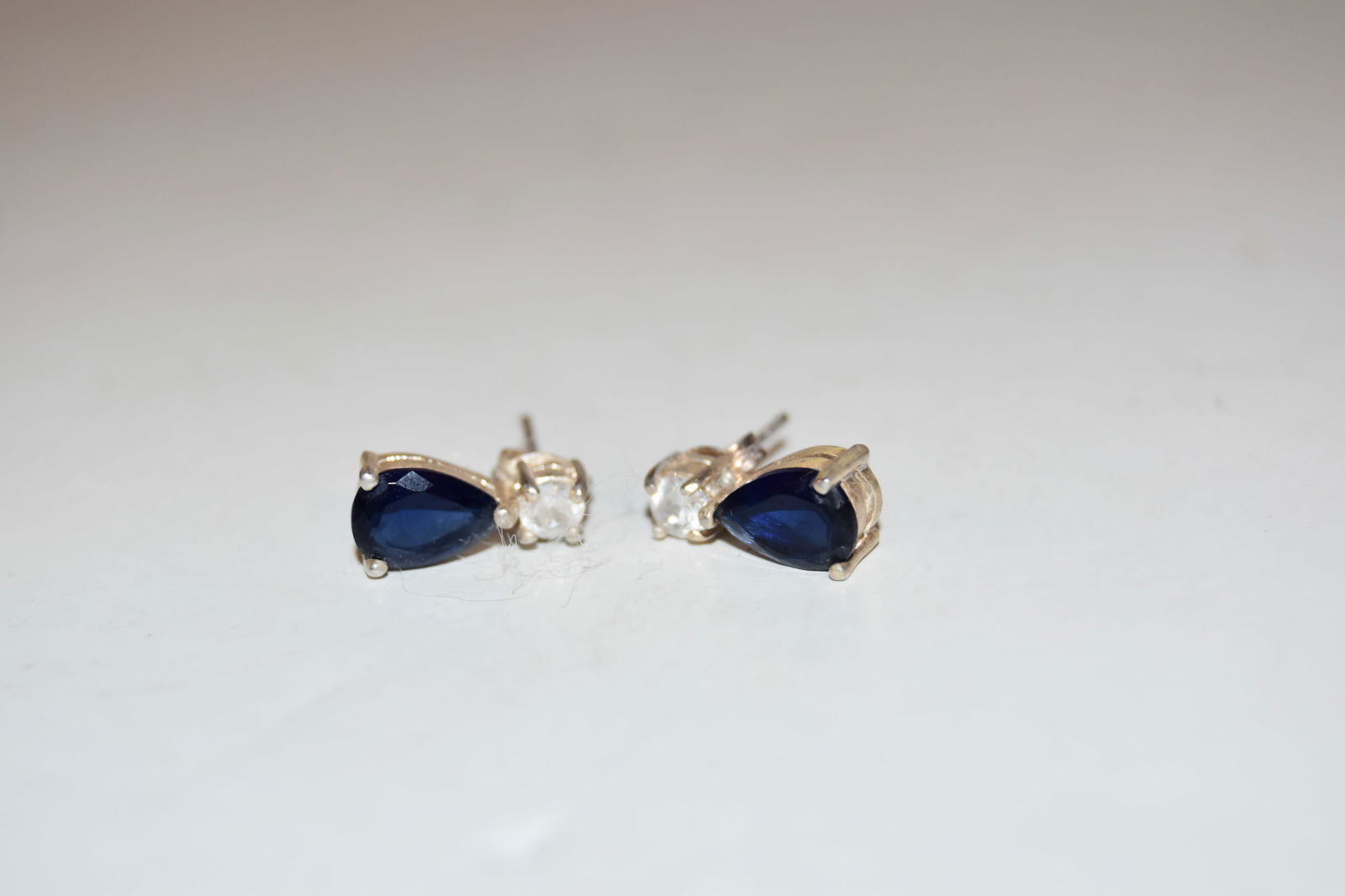 Vintage Sterling Silver CZ post Earrings (1 of 4)